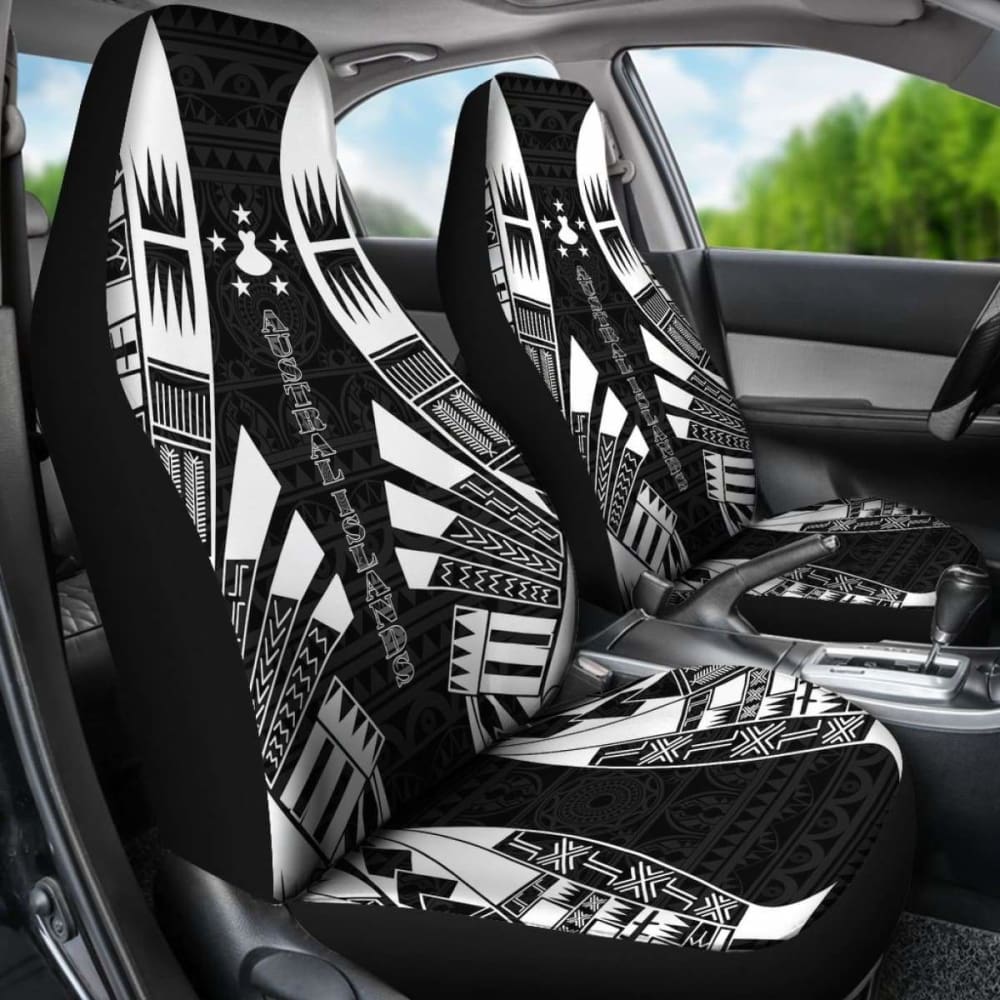 Austral Islands Car Seat Covers - Polynesian Tattoo Black -