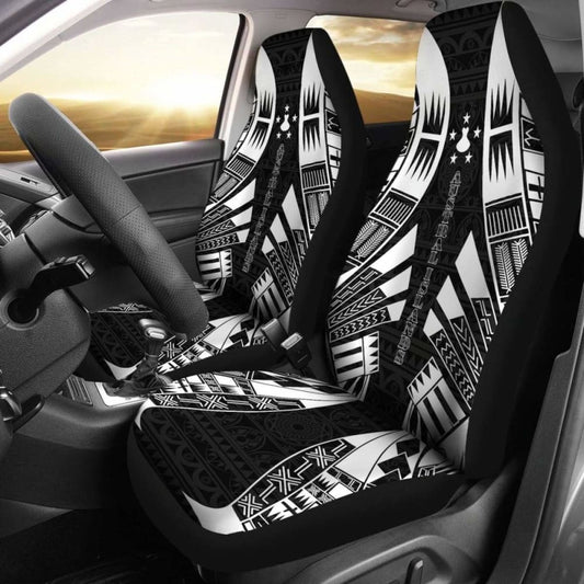 Austral Islands Car Seat Covers - Polynesian Tattoo Black -