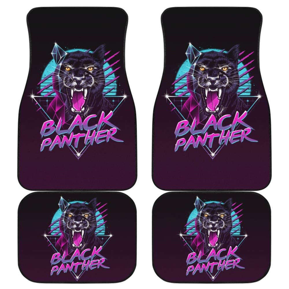 Black Panther Purple Awesome Poly Car Floor Mats
