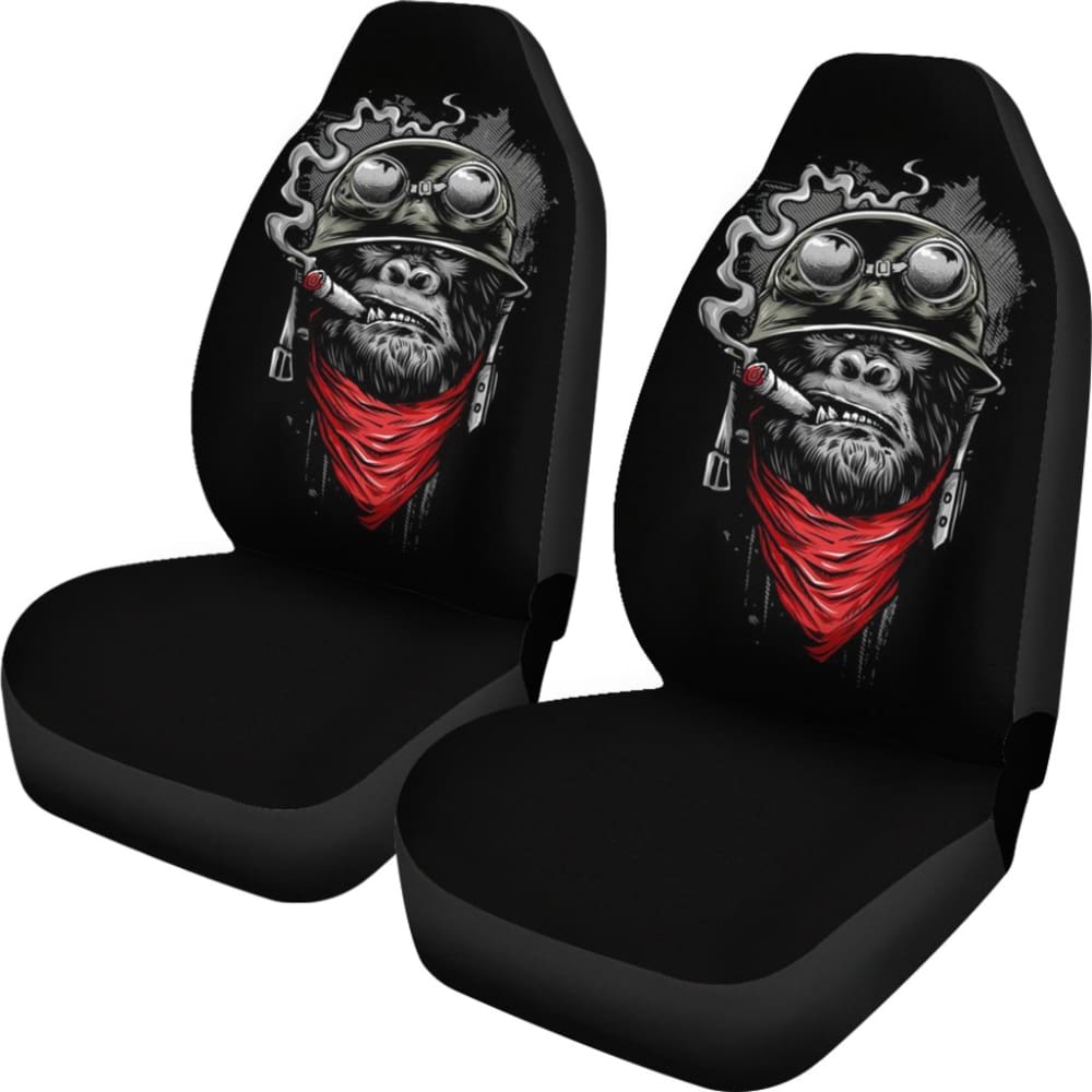Badass Monkey Smoking Car Seat Covers