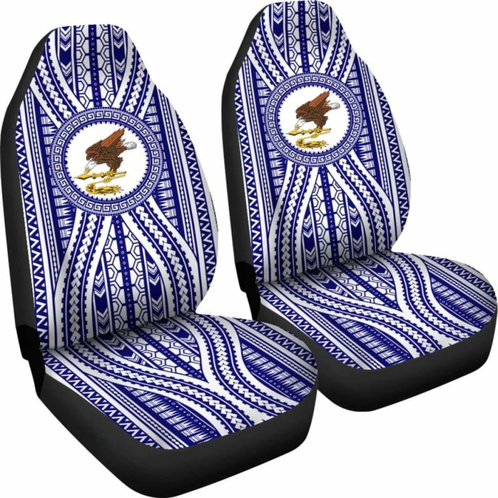 American Samoa Car Seat Covers - American Samoa Flag Blue Version -