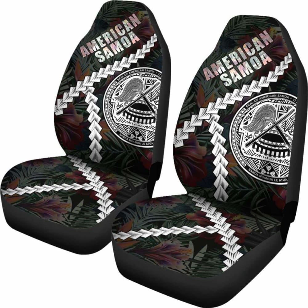 American Samoa Car Seat Covers - Chain Polynesian -