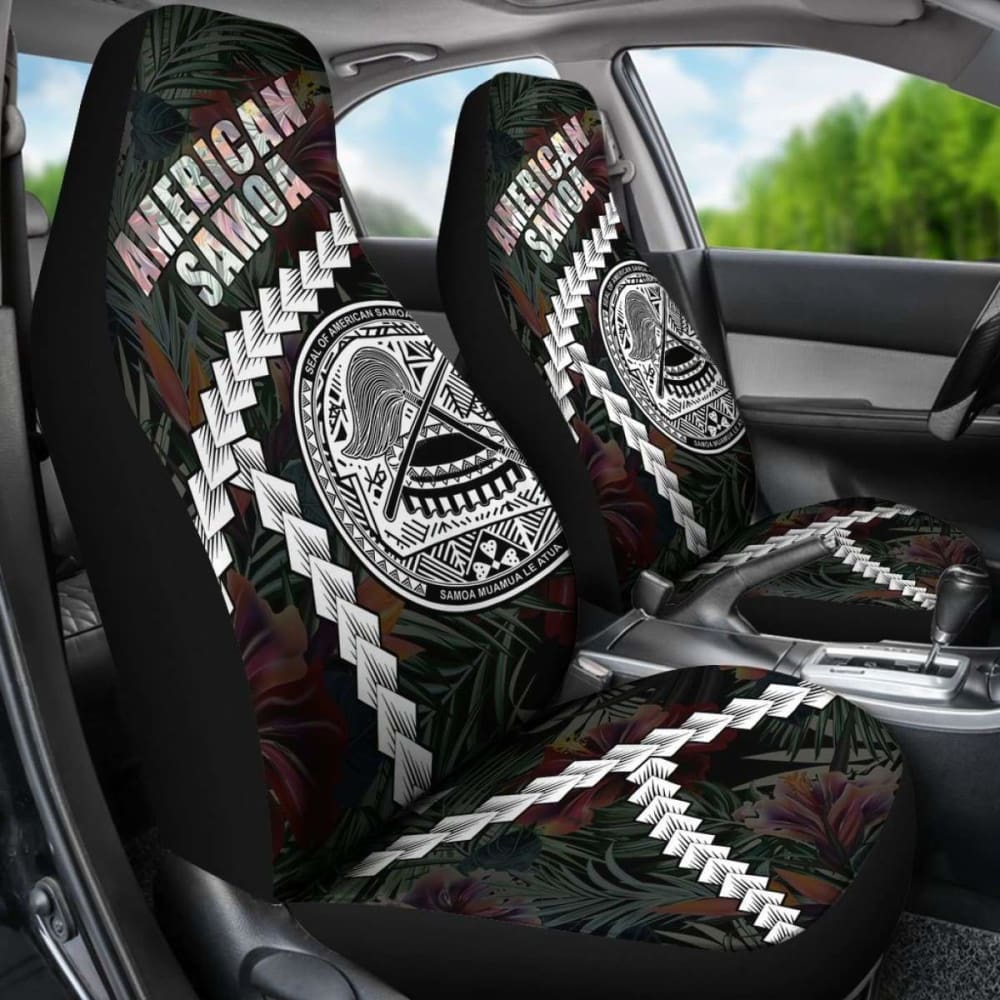 American Samoa Car Seat Covers - Chain Polynesian -