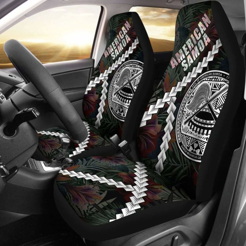 American Samoa Car Seat Covers - Chain Polynesian -