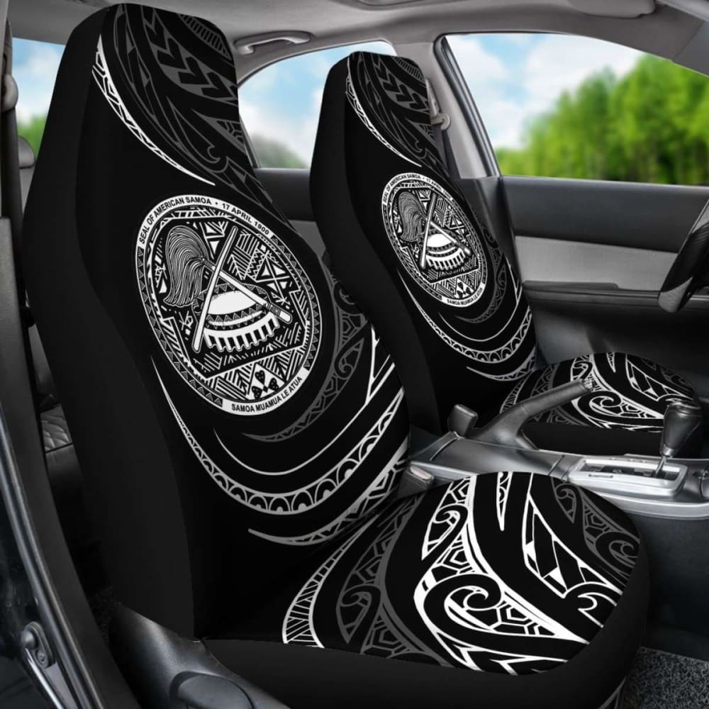 American Samoa Car Seat Covers - \bWhite - Frida Style -