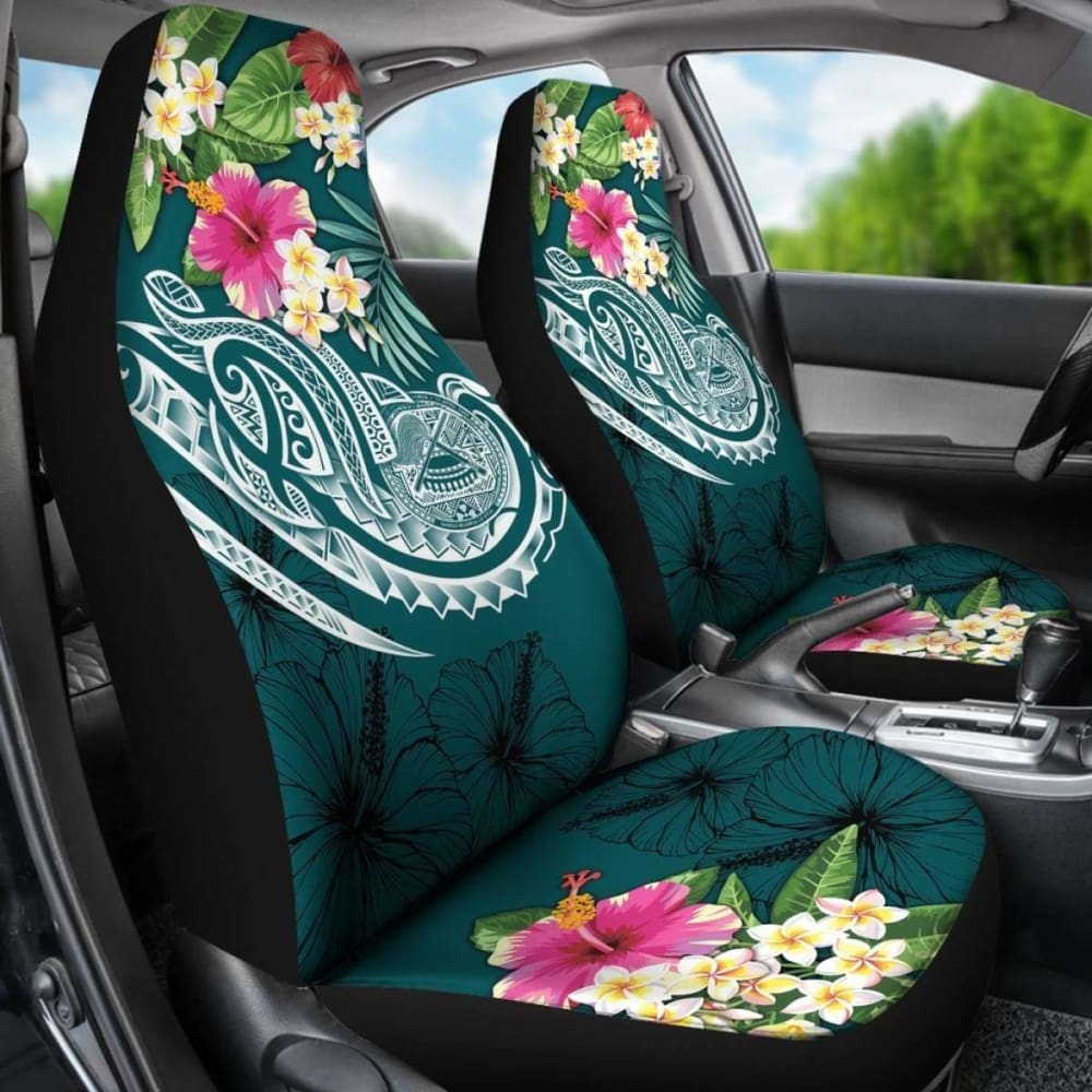 American Samoa Polynesian Car Seat Covers- Summer Plumeria -