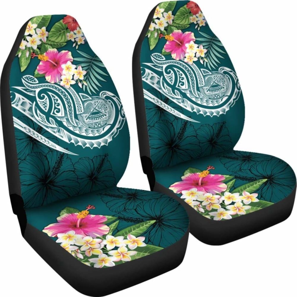 American Samoa Polynesian Car Seat Covers- Summer Plumeria -