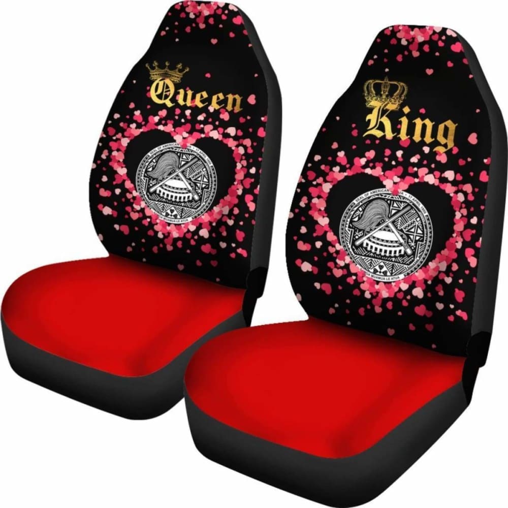 American Samoa Car Seat Cover Couple King Queen