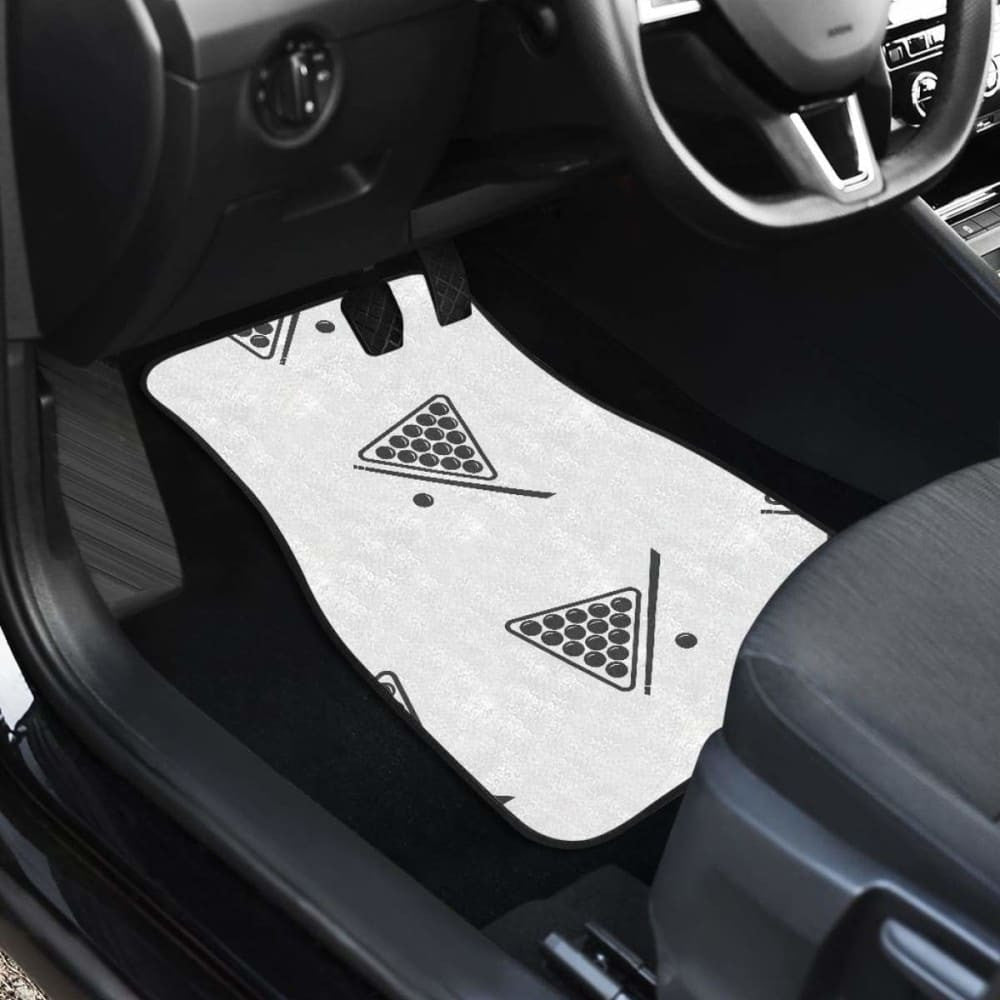 Billiard Ball Pattern Print Design  Front And Back Car Mats