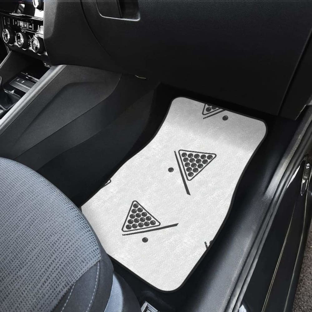 Billiard Ball Pattern Print Design  Front And Back Car Mats