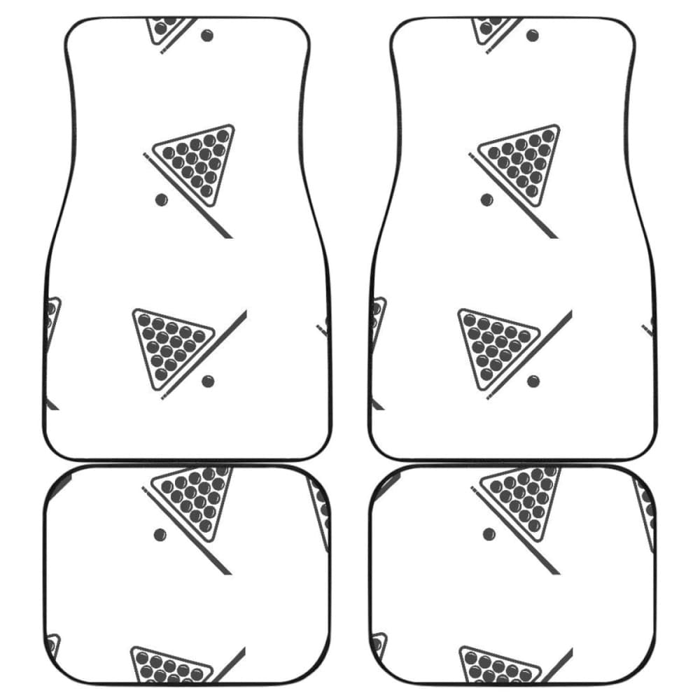 Billiard Ball Pattern Print Design  Front And Back Car Mats