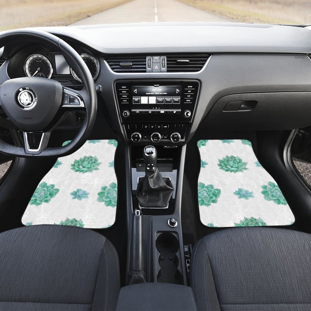 Aqua Ocean Succulent Universal Car Floor Mats