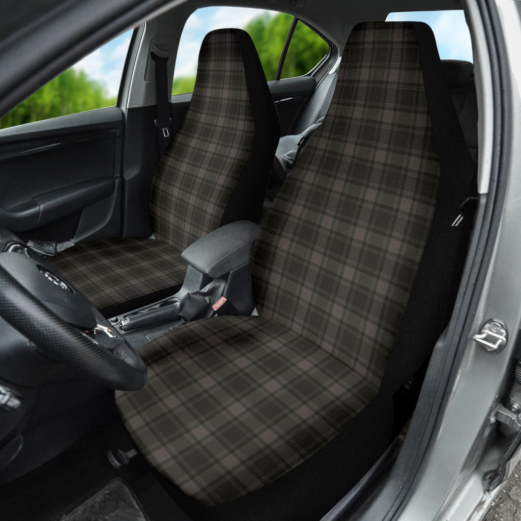 Black Plaid Pattern Car Seat Covers