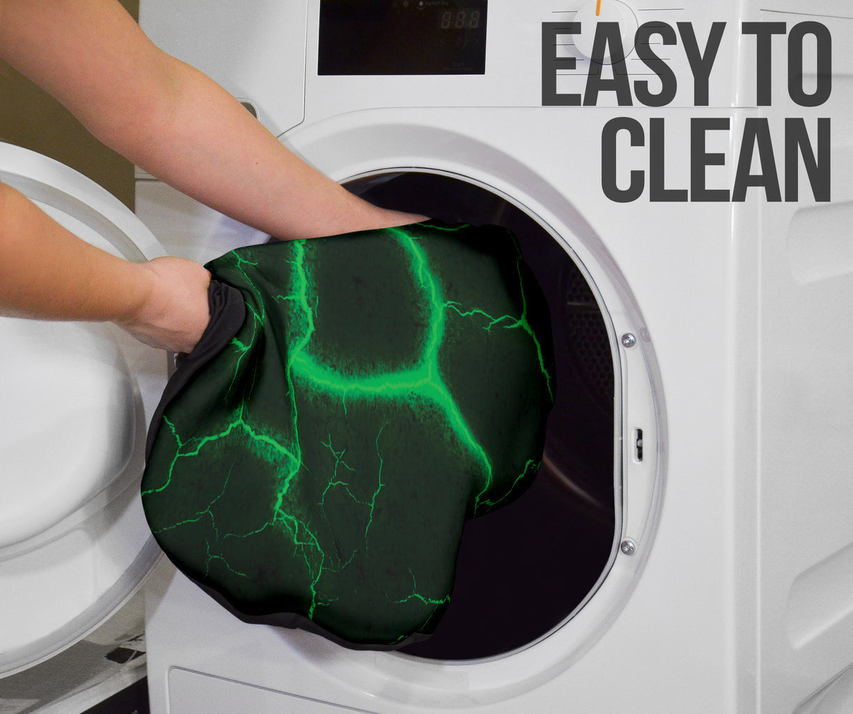 Biohazard Green Neon Crack Car Seat Covers