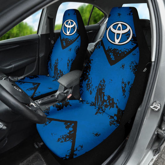 Blue And Black Toyota Amazing Style Car Seat Covers Custom
