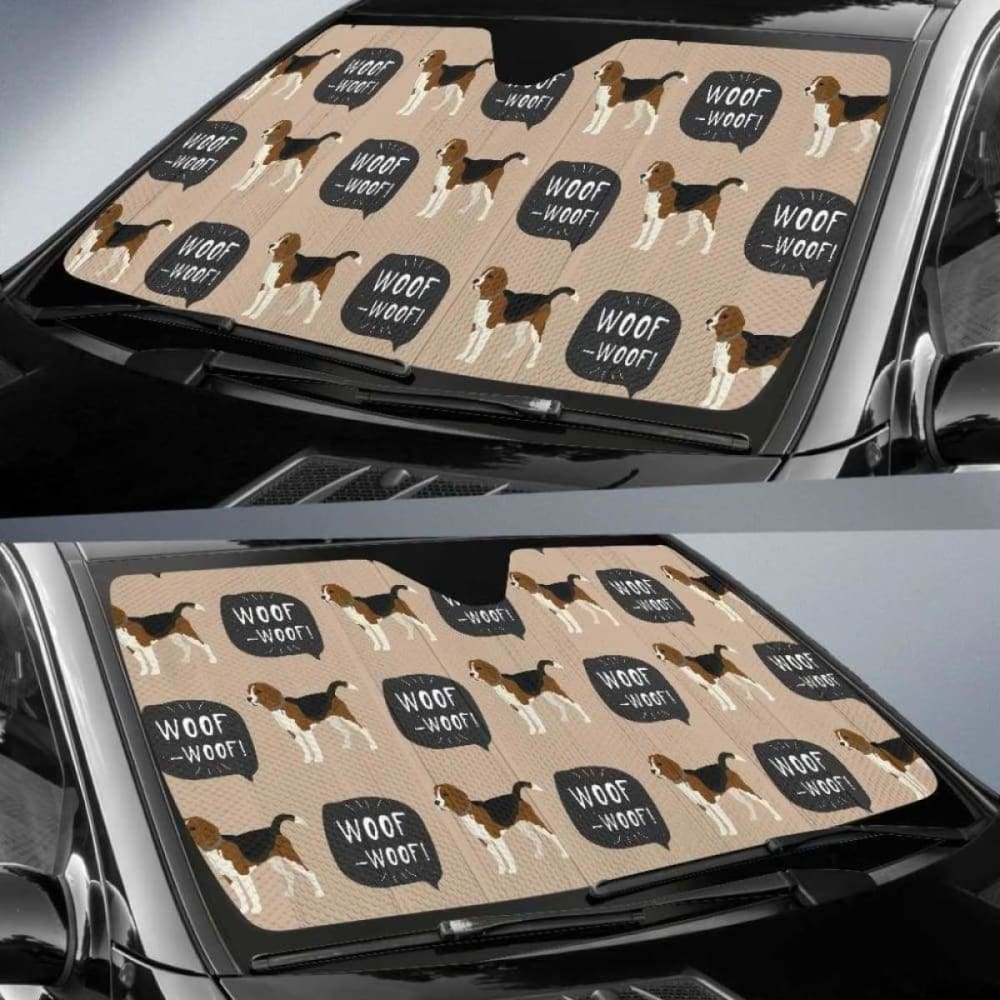 Beagle Pattern Car Auto Sun Shades