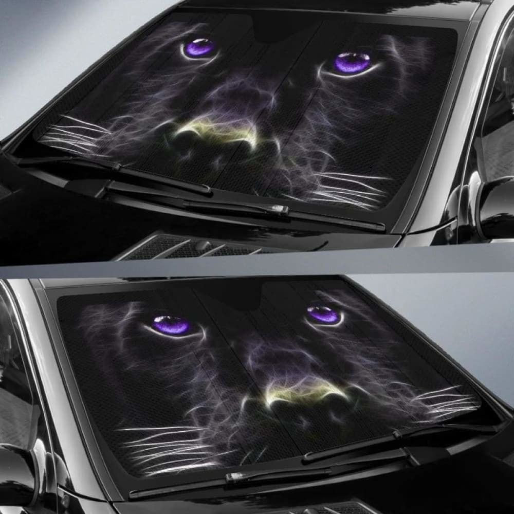Black Panther Face Car Auto Sun Shades