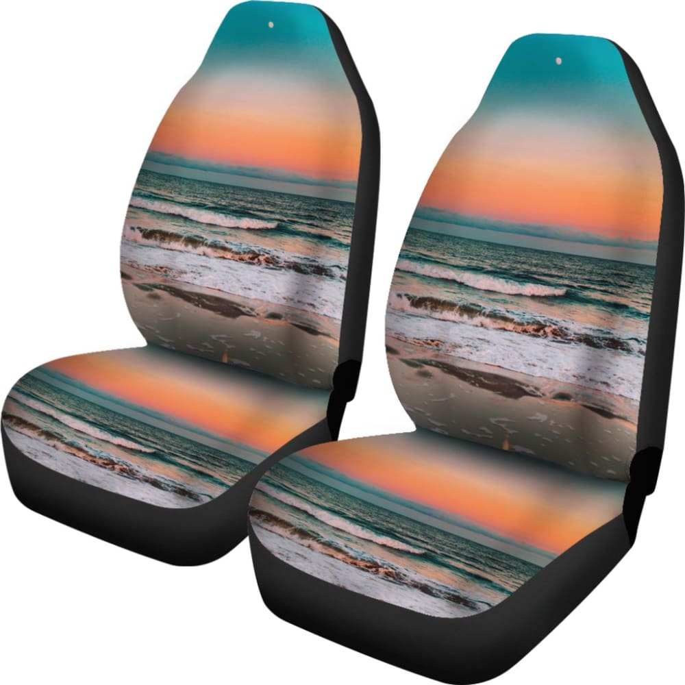Beautiful Beach Car Seat Covers In Sunset Moments