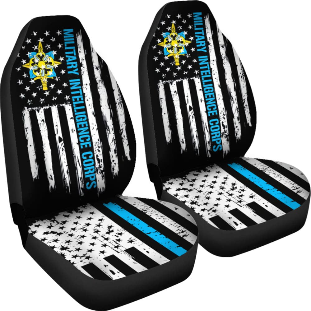 Army Military Intelligence Corps American Flag Car Seat Covers