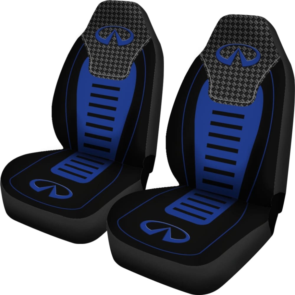 Black And Blue Infiniti Car Seat Covers Custom