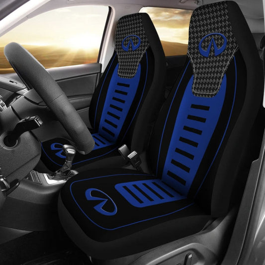 Black And Blue Infiniti Car Seat Covers Custom
