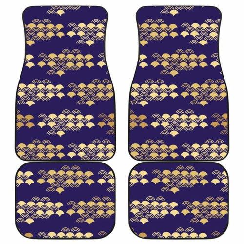 Beautiful Japanese Fan Pattern Front And Back Car Mats