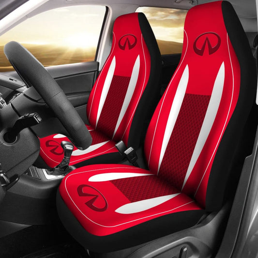 Black And Red Infiniti Car Seat Covers Custom