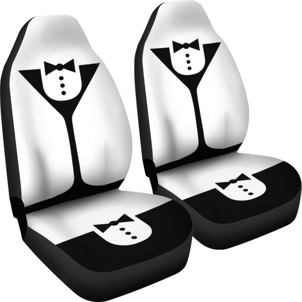 Black And White Cocktail Bartender Car Seat Covers