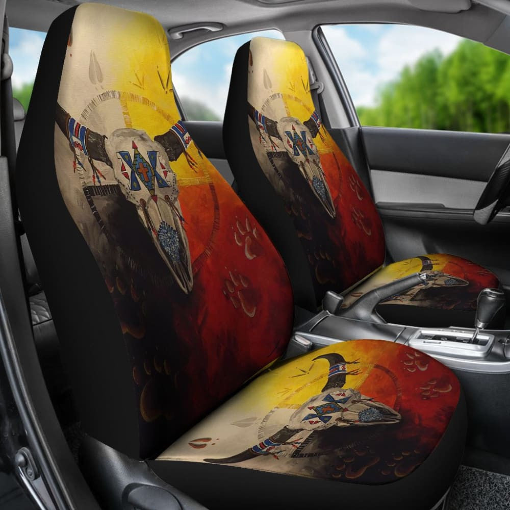 Bison Medicine Wheels Native American Car Seat Covers
