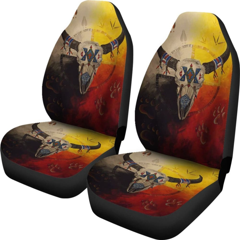 Bison Medicine Wheels Native American Car Seat Covers