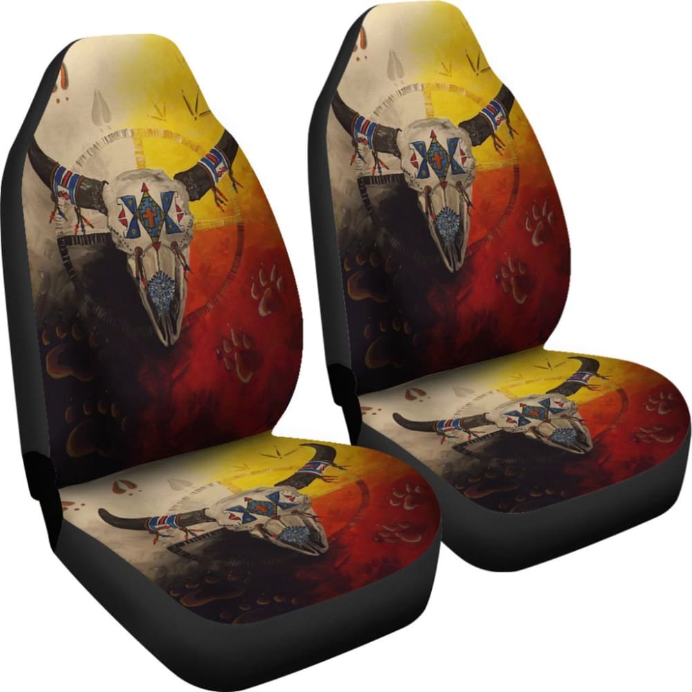 Bison Medicine Wheels Native American Car Seat Covers