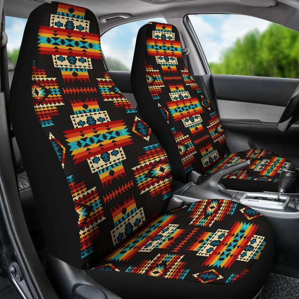 Black Pattern Native Car Seat Covers