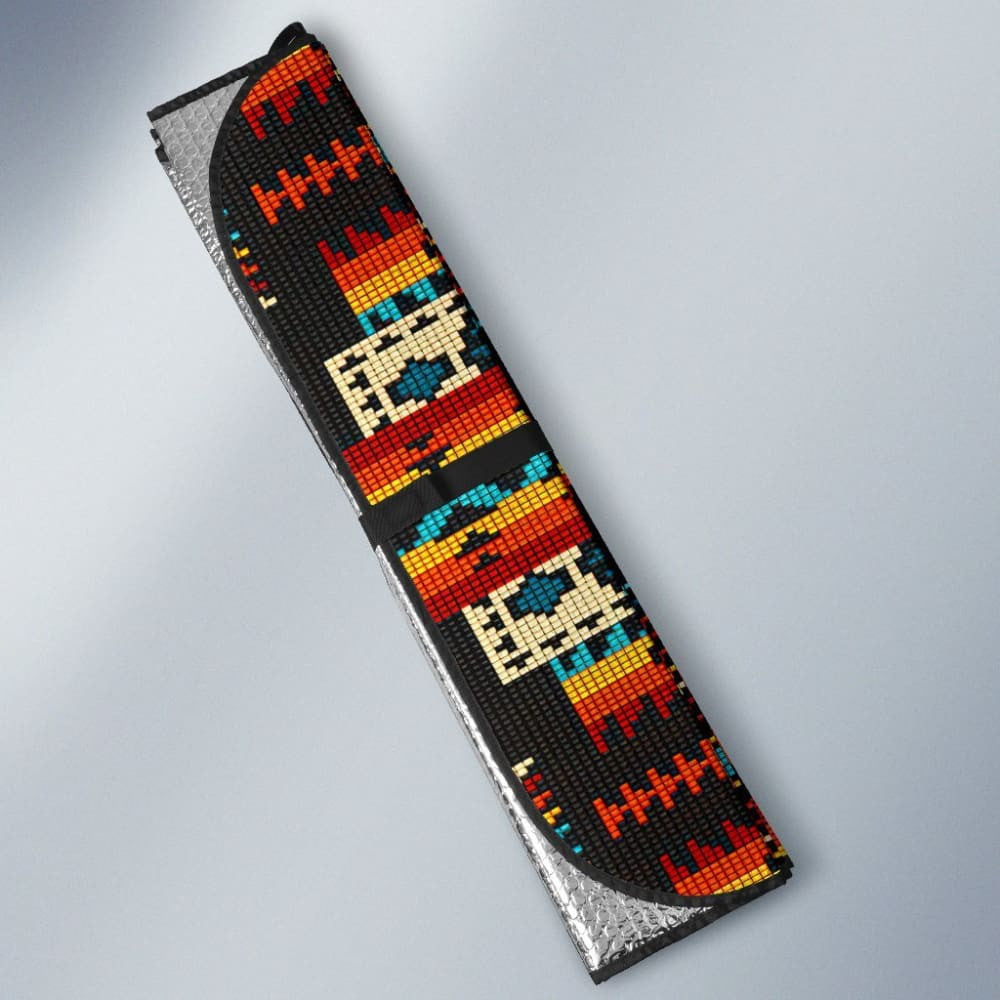 Black Pattern Native Auto Sun Shades