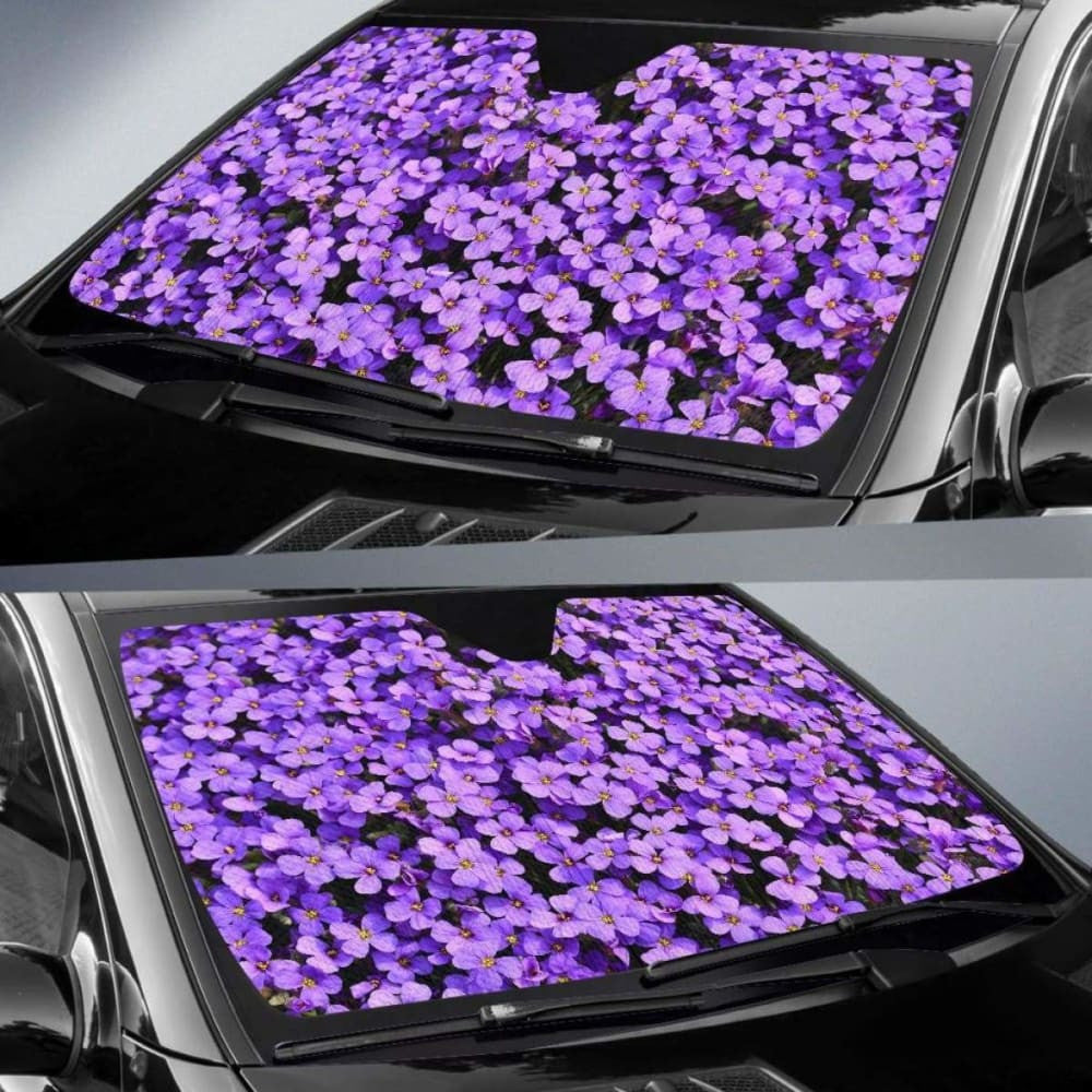 Aubrieta Flowers Purple Blossom Purple Bloom Car Sun Shades