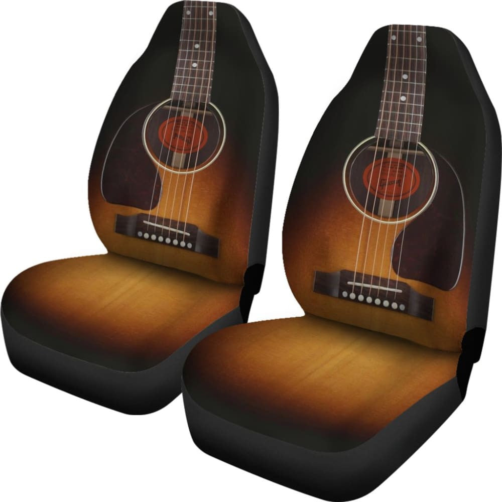 Black Guitar Car Seat Covers