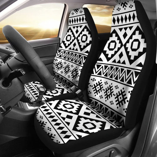 Black And White Aztec Car Seat Covers