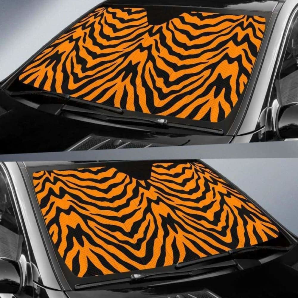 Bengal Tigers Skin Print Pattern Car Auto Sun Shades