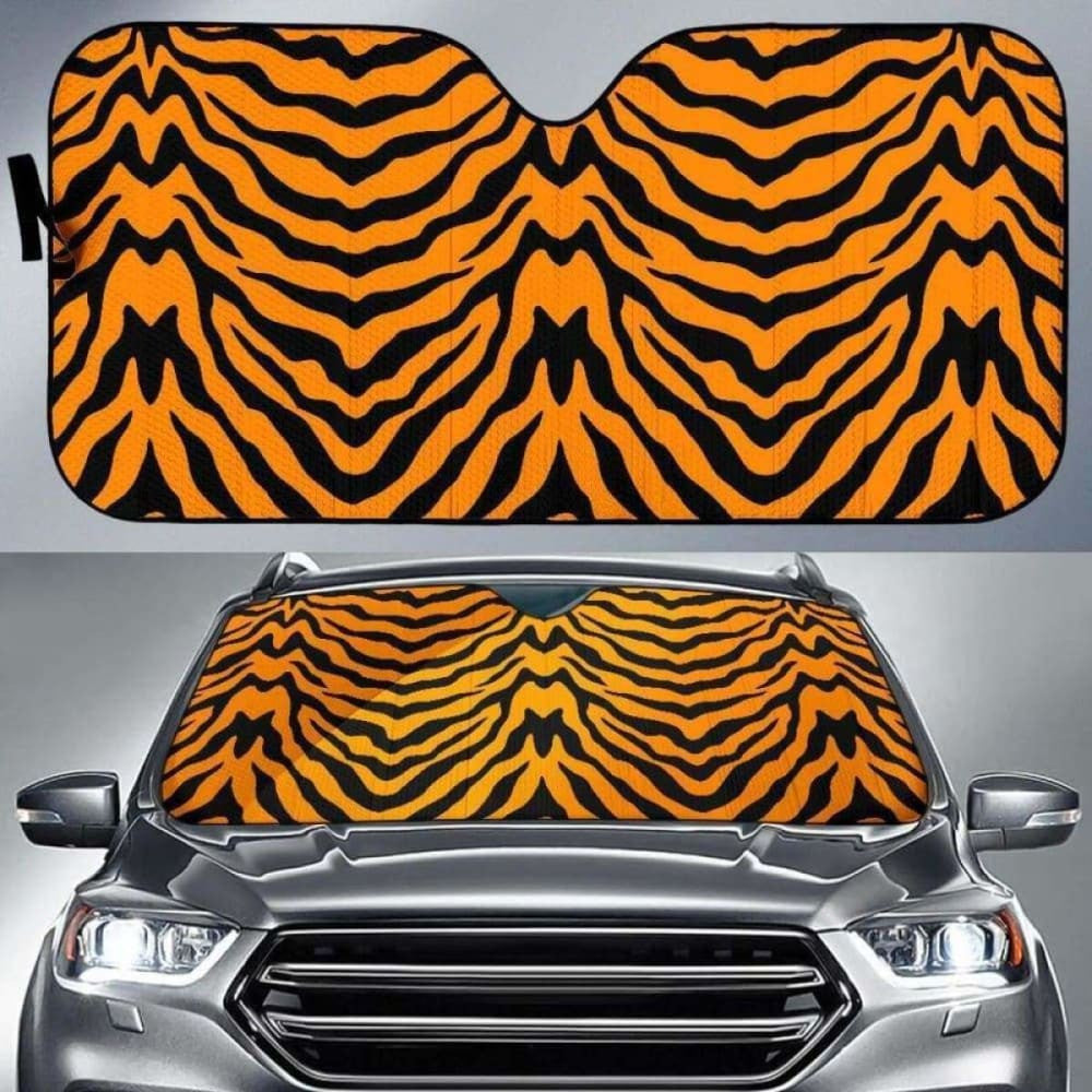 Bengal Tigers Skin Print Pattern Car Auto Sun Shades