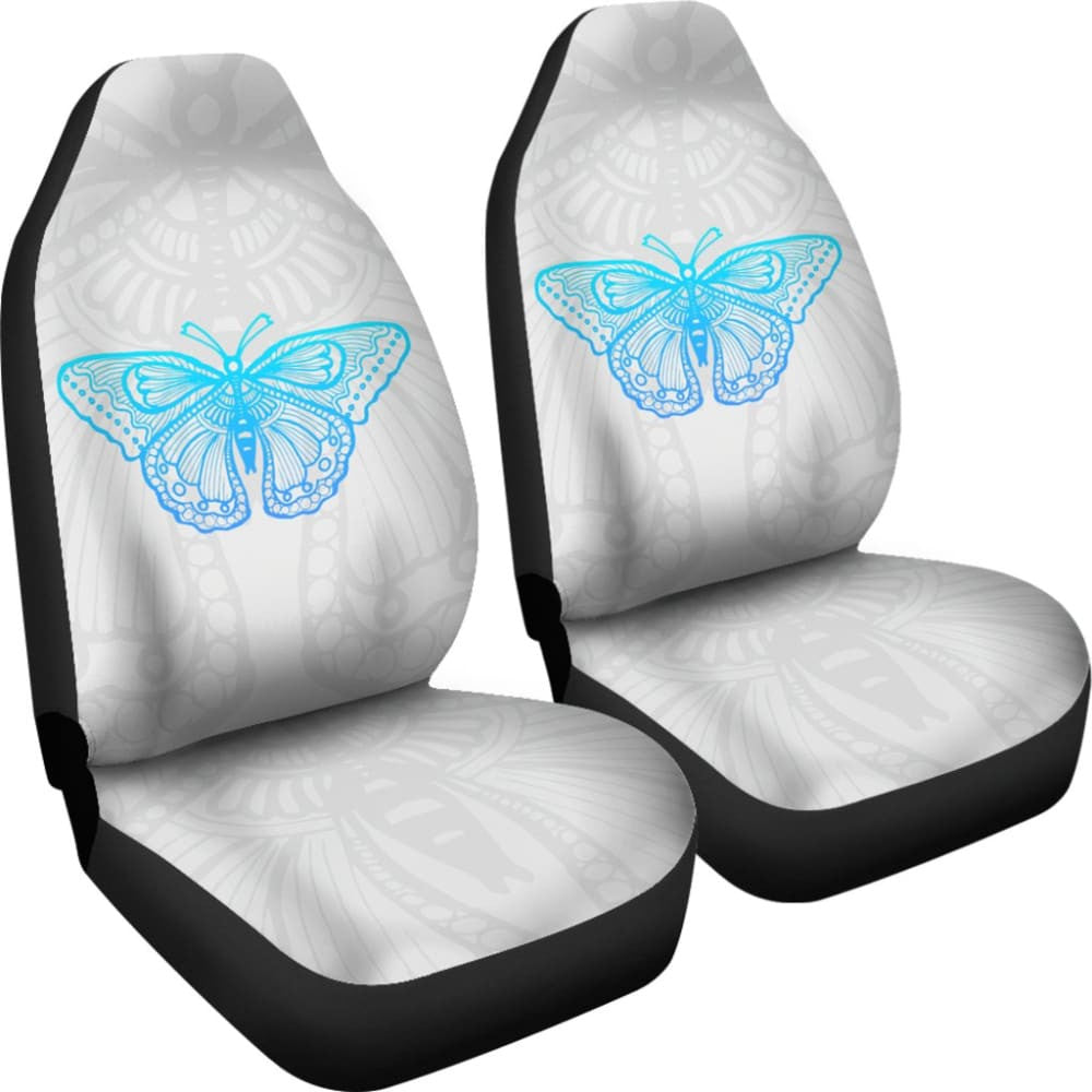 Beautiful Butterfly Blue Custom Car Seat Covers