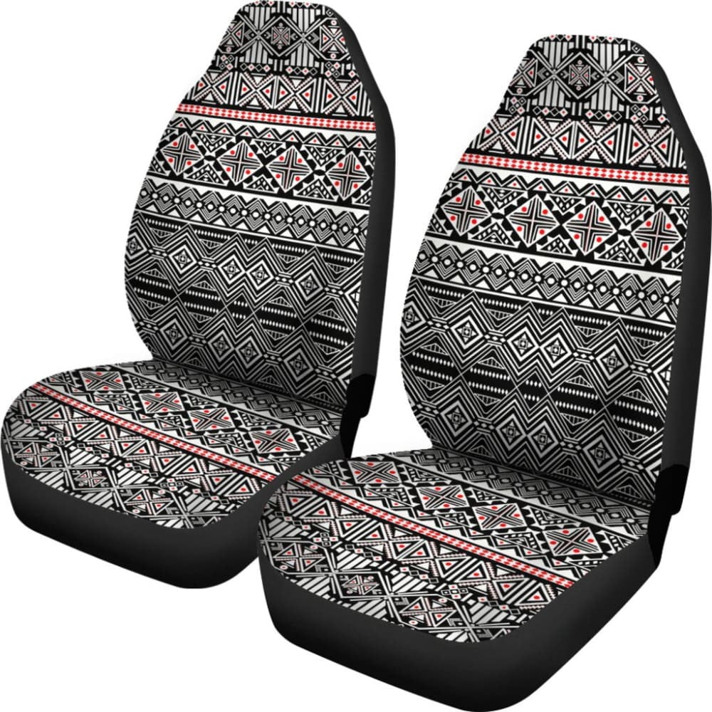 Black And White Car Seat Covers Aztec Design