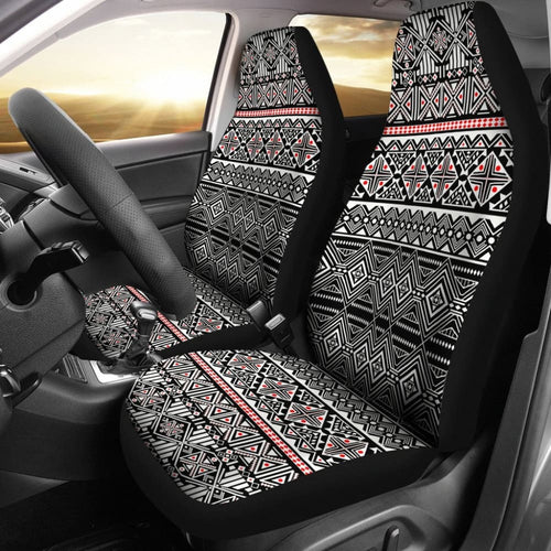 Black And White Car Seat Covers Aztec Design