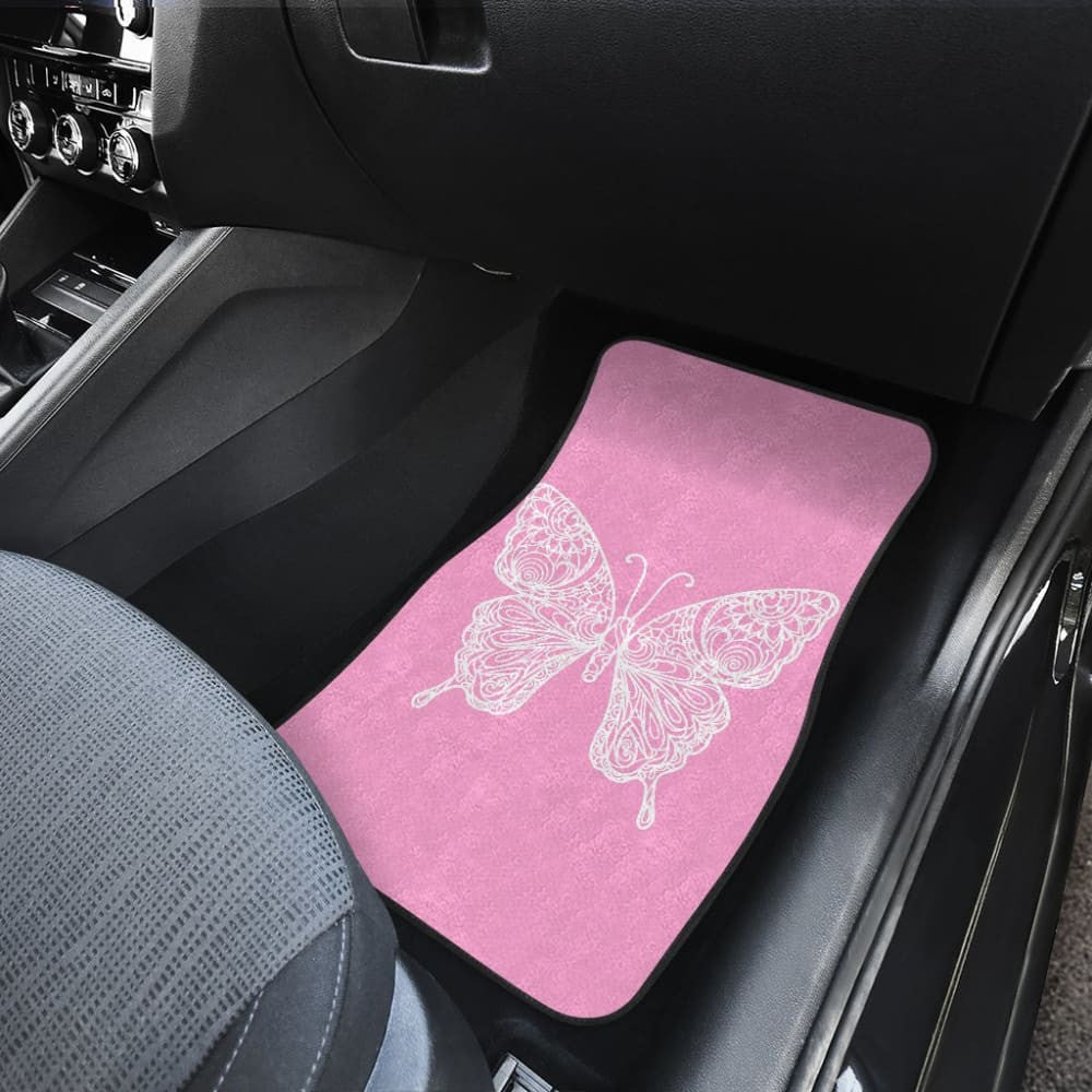 Beautiful Butterfly Pink Custom Car Floor Mats