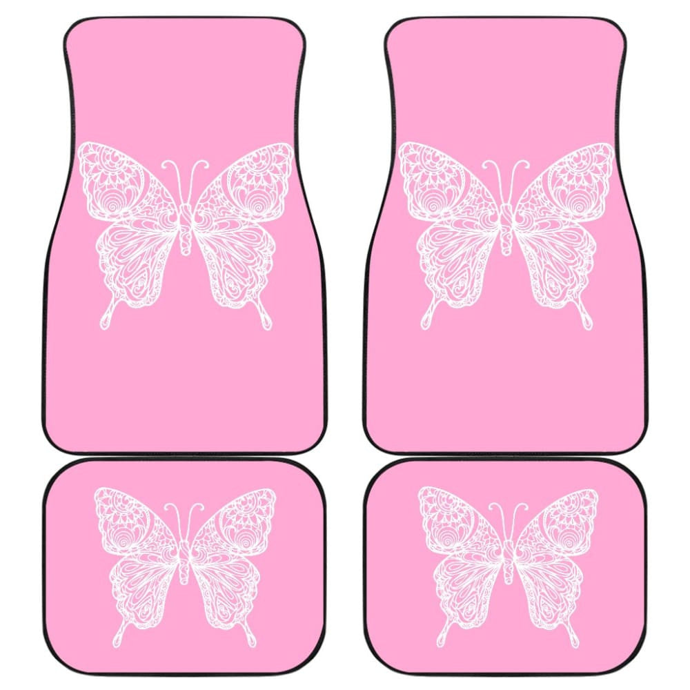 Beautiful Butterfly Pink Custom Car Floor Mats
