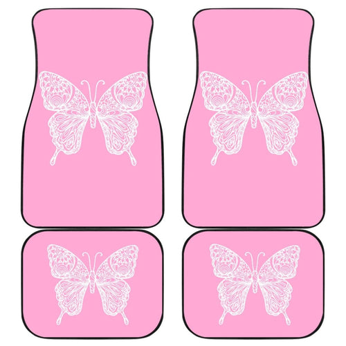 Beautiful Butterfly Pink Custom Car Floor Mats