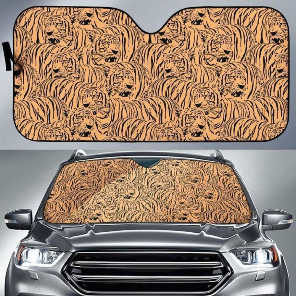 Bengal Tigers Pattern Car Auto Sun Shades
