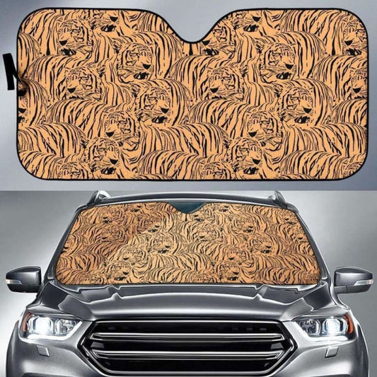 Bengal Tigers Pattern Car Auto Sun Shades