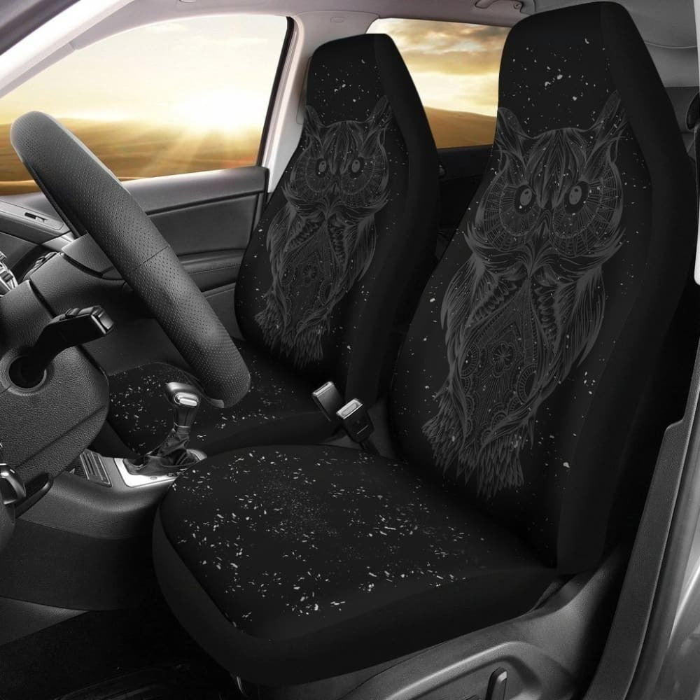 Black Owl Car Seat Covers