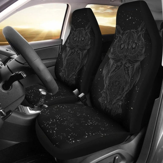 Black Owl Car Seat Covers