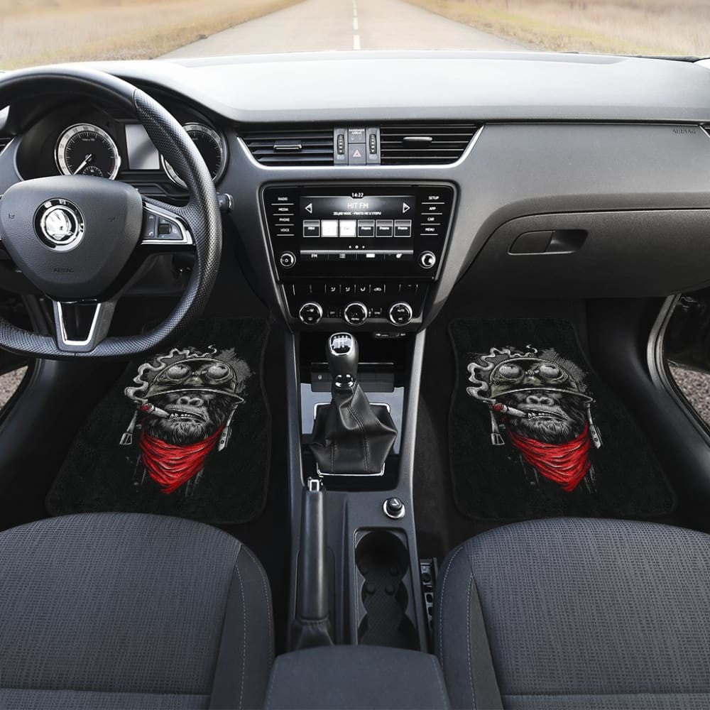 Badass Monkey Smoking Car Floor Mats