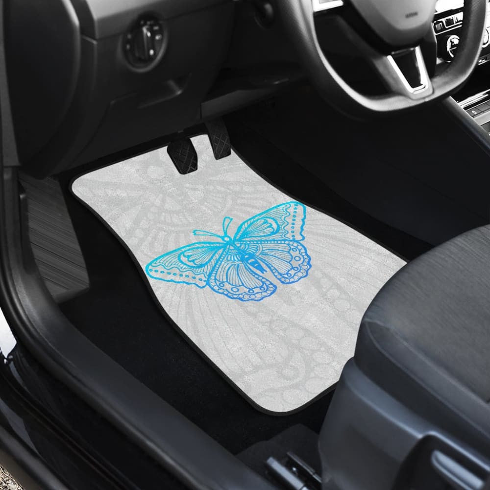 Beautiful Butterfly Blue Custom Car Floor Mats